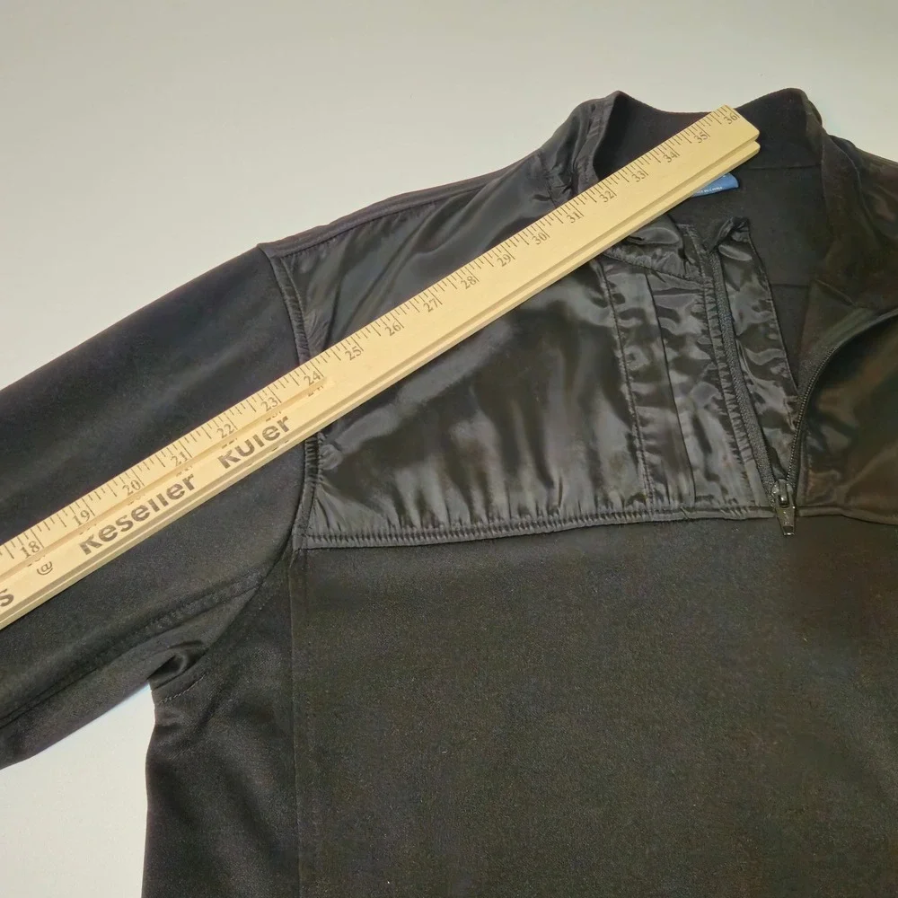 Propper Tactical Quarter Zip Pullover Mens‎ XL Black Fleece Nylon Overlay Jacket